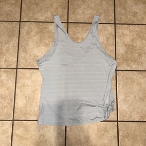 Athleta grey side tie tank size large